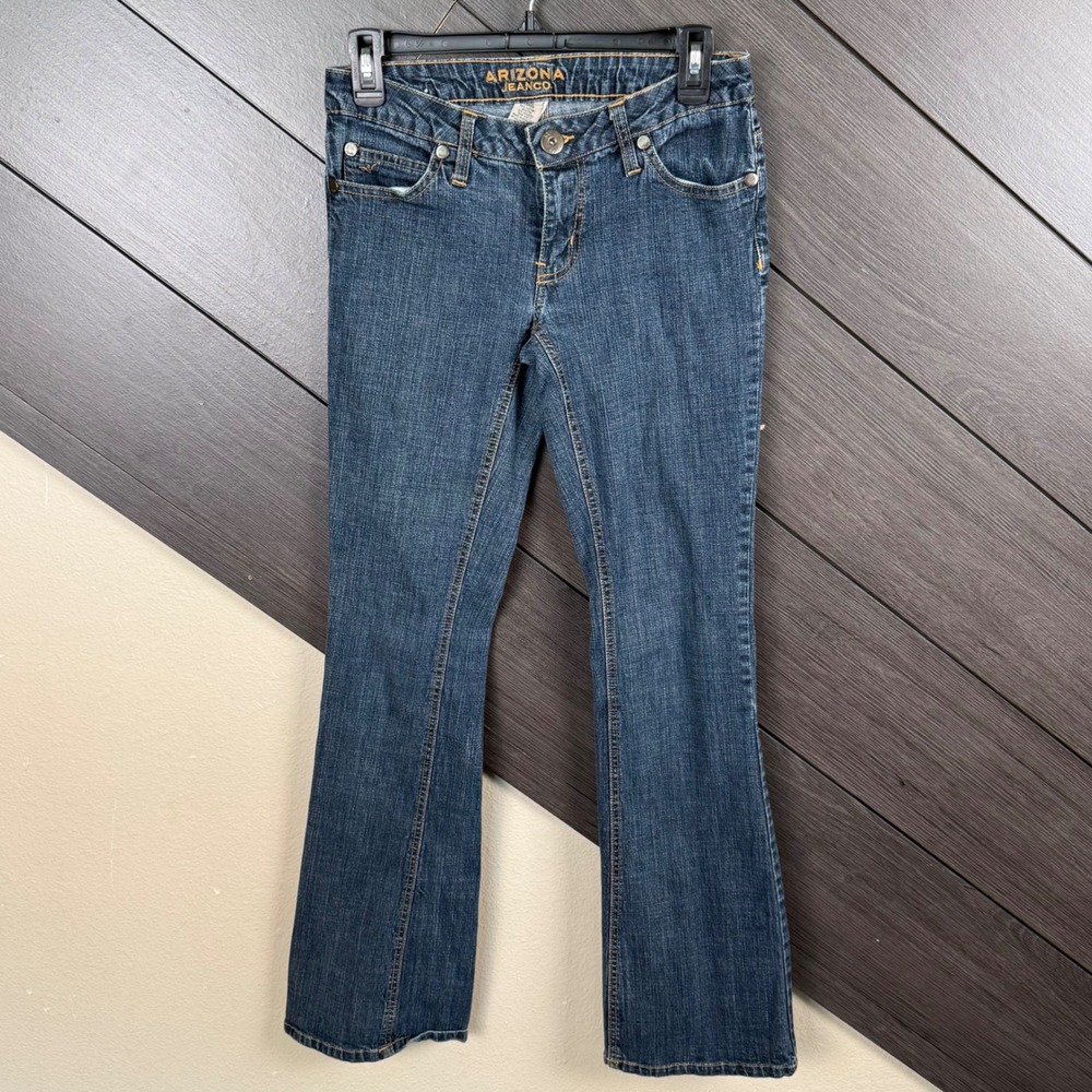 Arizona Jean Co Women's Jeans Size 3 Long Blue Low Rise Bootcut Y2K Stretch